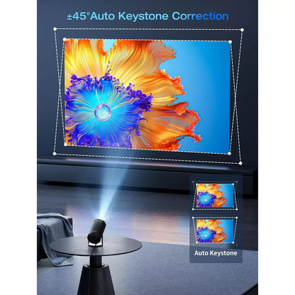 ARTSEA Projector 4K 1080P Support, Mini Projector Smart for Movie Projection Compatible with Phone